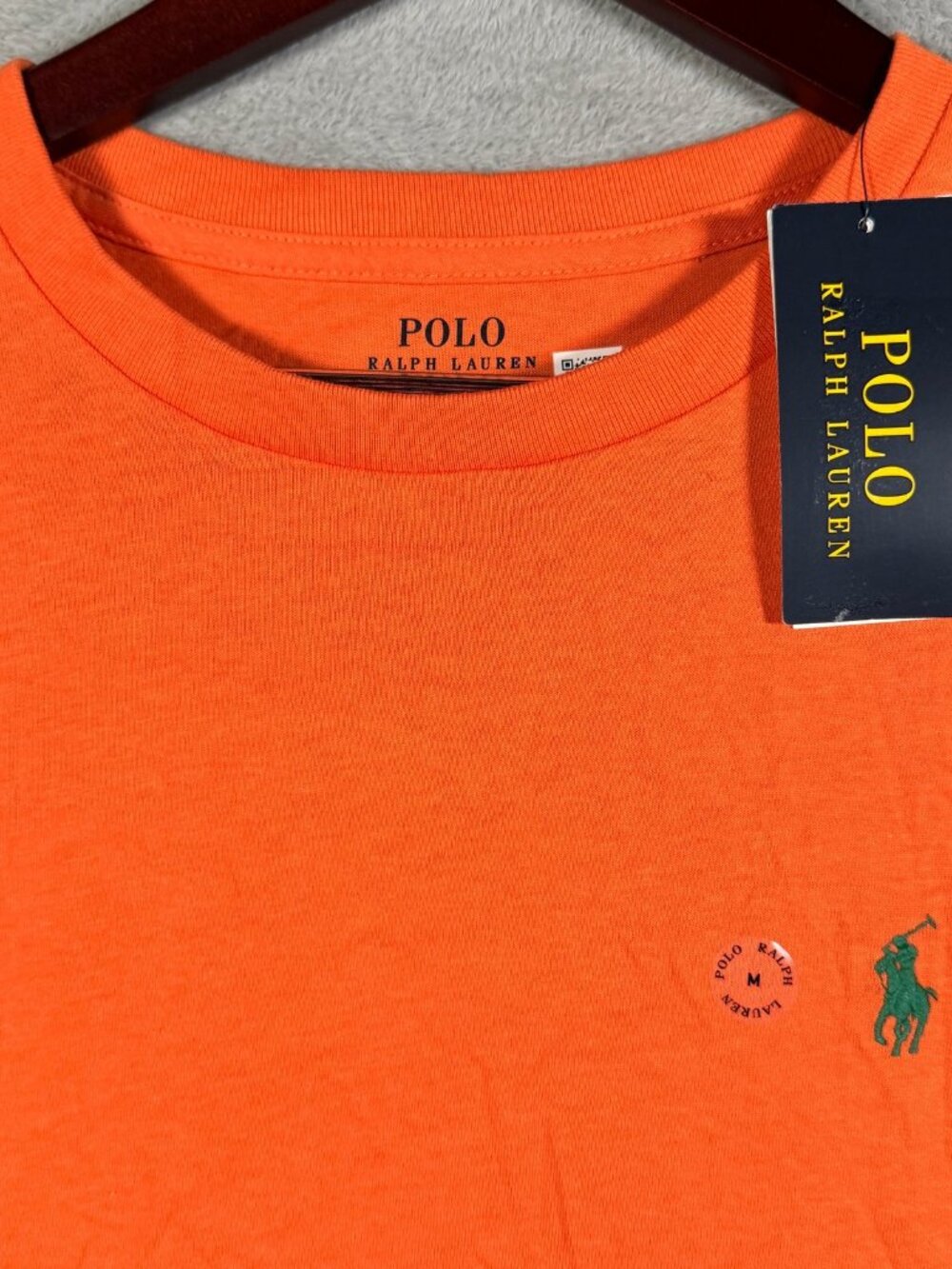Polo Ralph Lauren Shirt Mens M Orange Classic Fit Short Sleeve Crew Neck $55